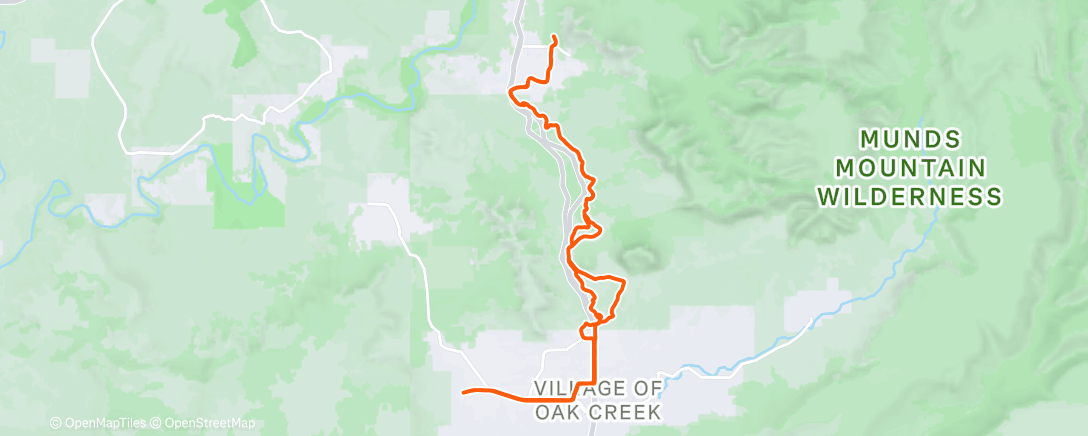 Map of the activity, Lunch Mountain Bike Ride