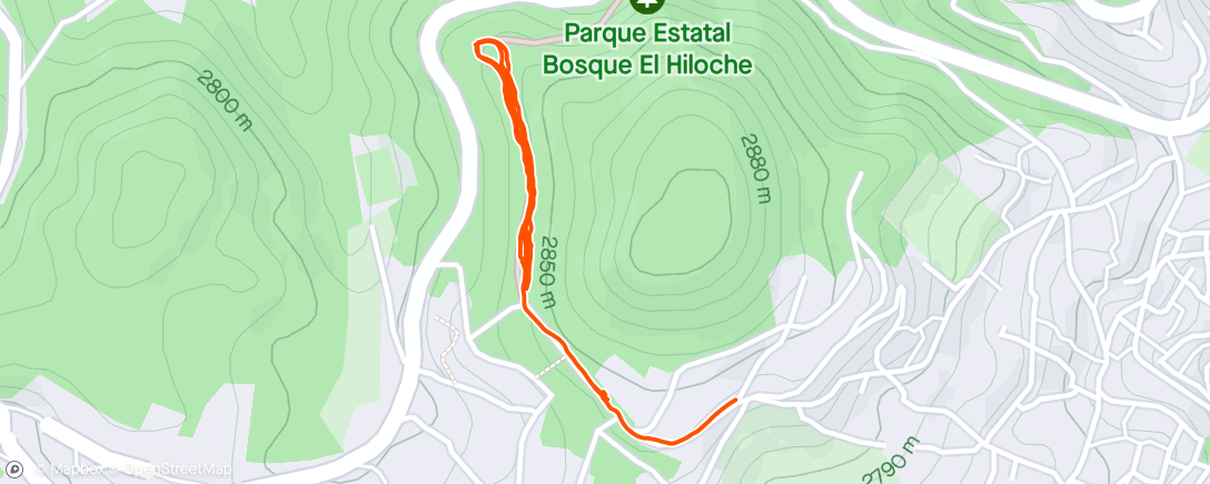 Mappa dell'attività Vuelta en el Hiloche Emilio