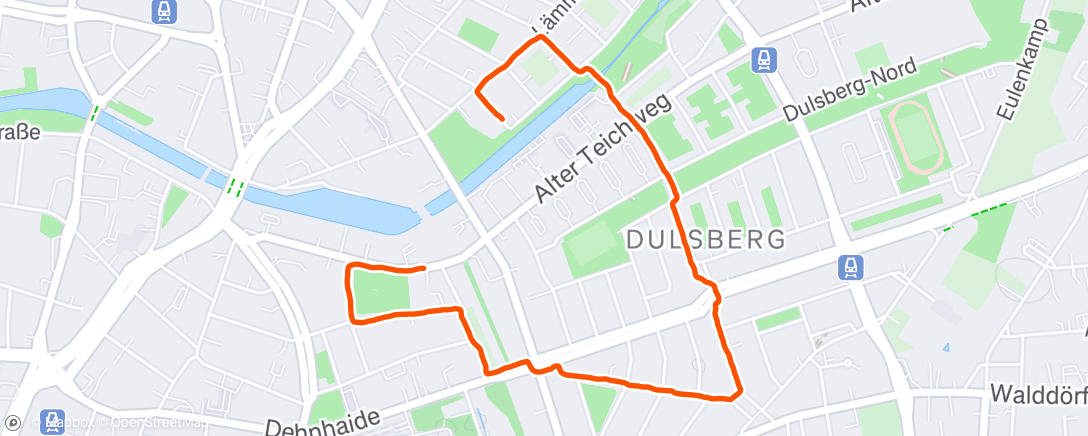 Map of the activity, Afternoon Walk