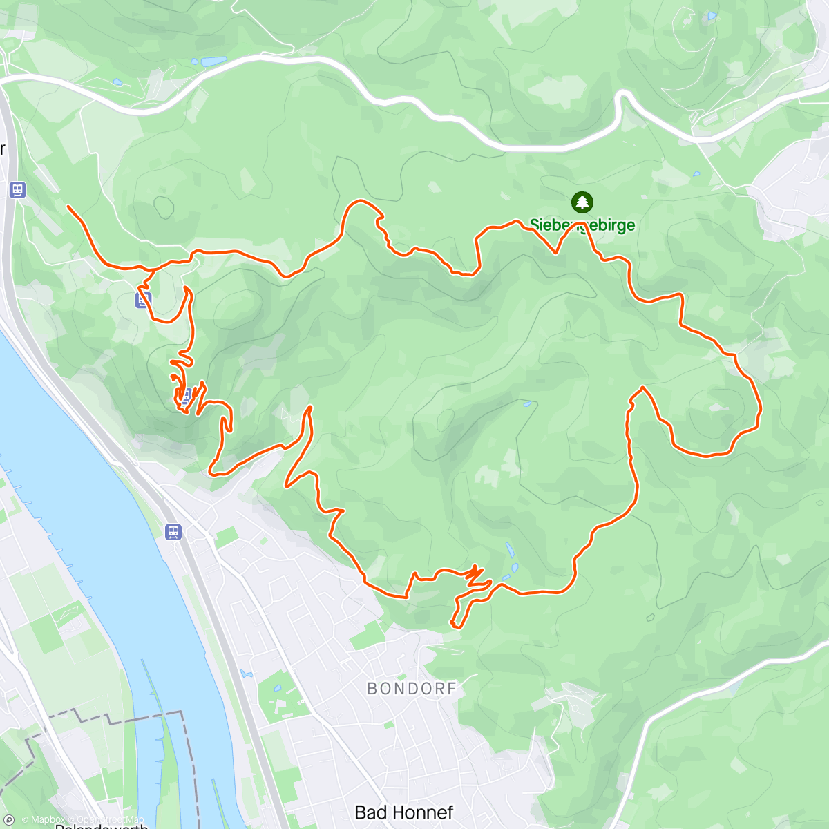 Map of the activity, Des nachts am Drachenfels