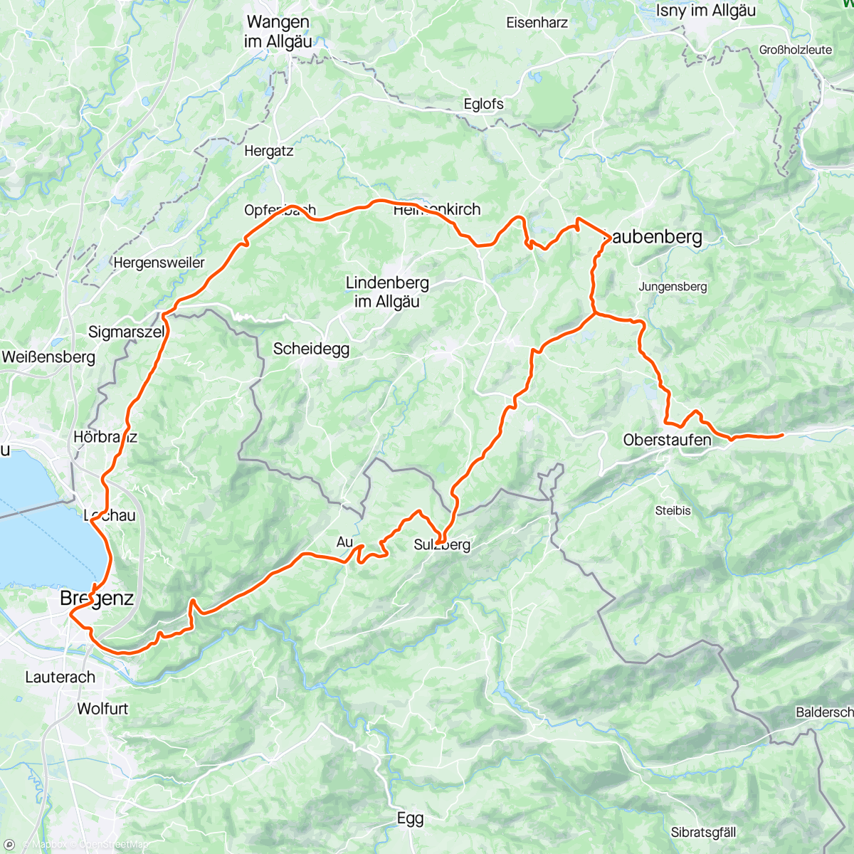 Map of the activity, RR Bodensee
