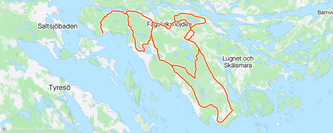 Map of the activity, En varv grus, en varv landsväg