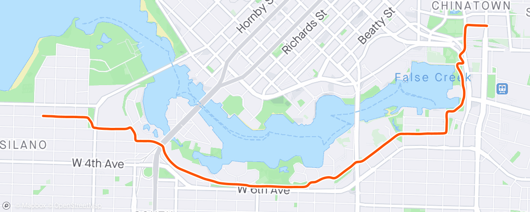 Mapa de la actividad, Night Ride