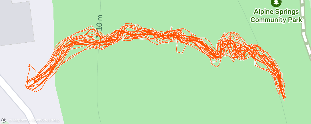Map of the activity, Hill sprints
