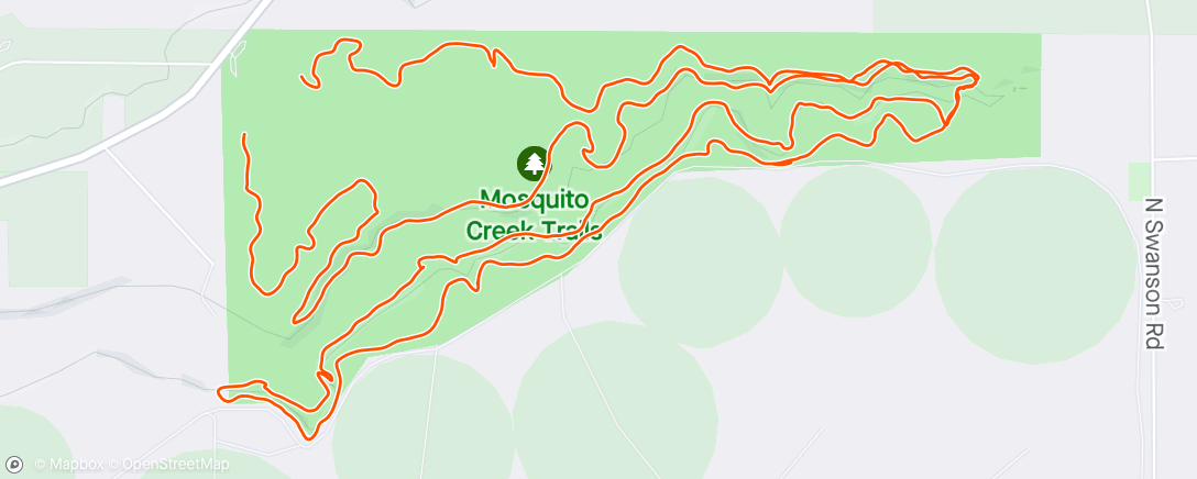 Mapa da atividade, Mosquito Creek