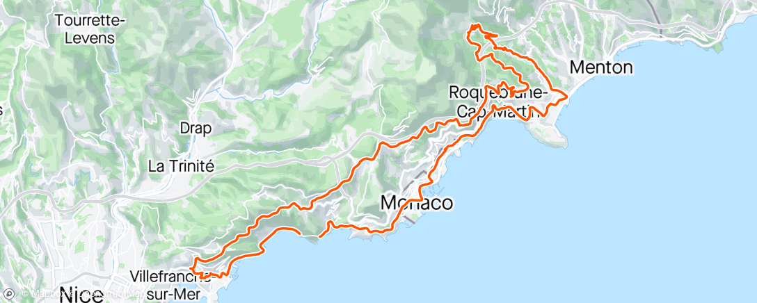 Map of the activity, Tour d’ Monaco