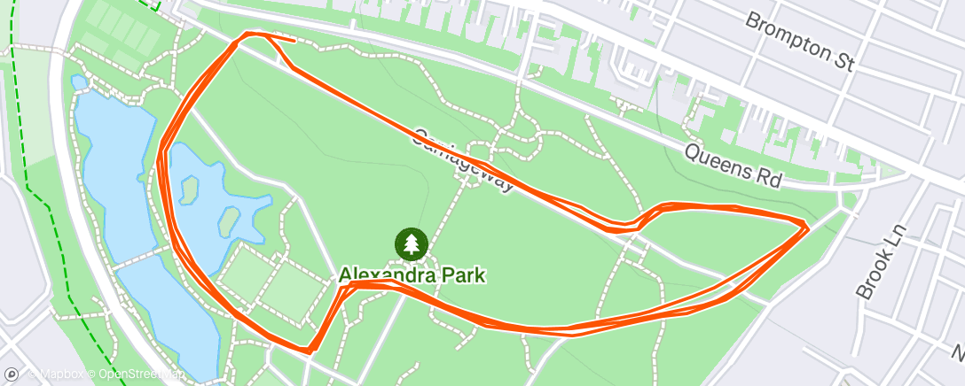 Map of the activity, Morning Run
