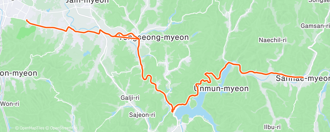 Карта физической активности (Afternoon Ride)