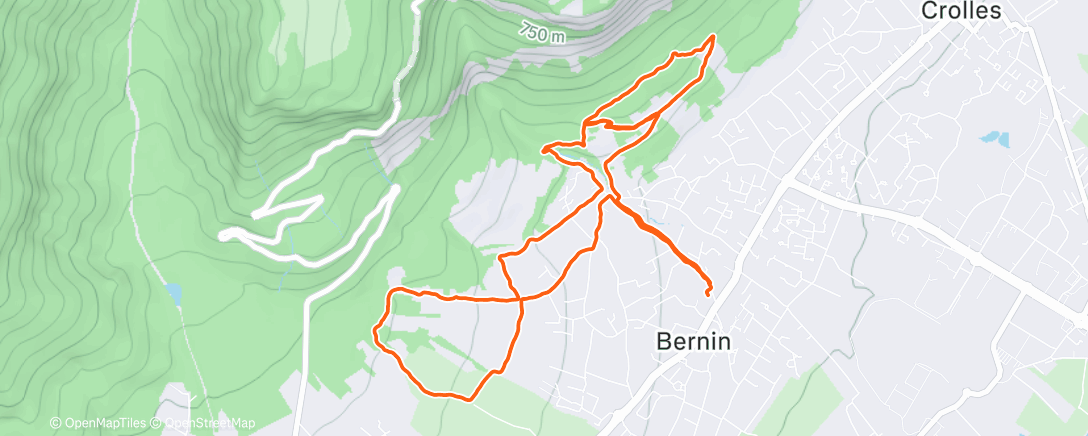 Map of the activity, Randonnée dans l'après-midi