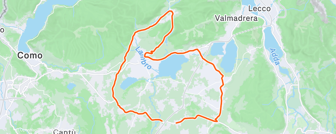 Карта физической активности (Pedalata pomeridiana)