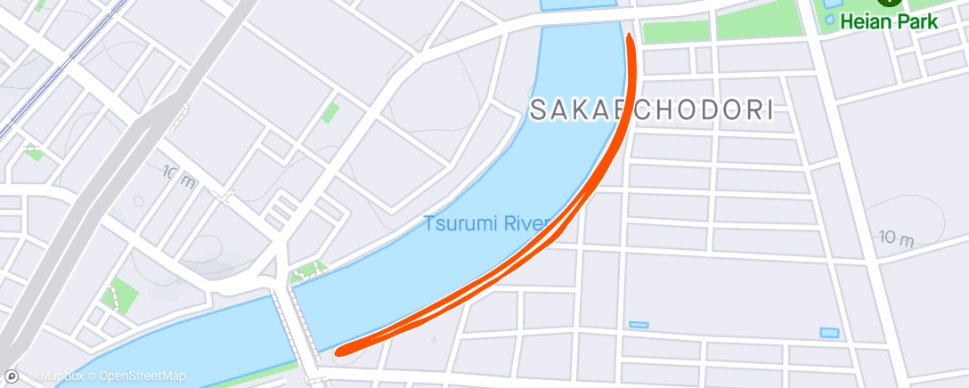 Map of the activity, 夕方のランニング