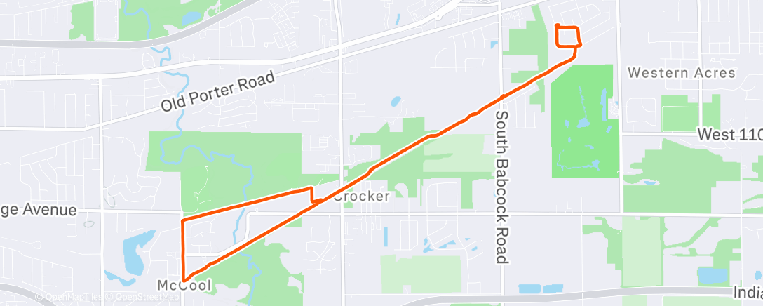 Map of the activity, Afternoon Walk