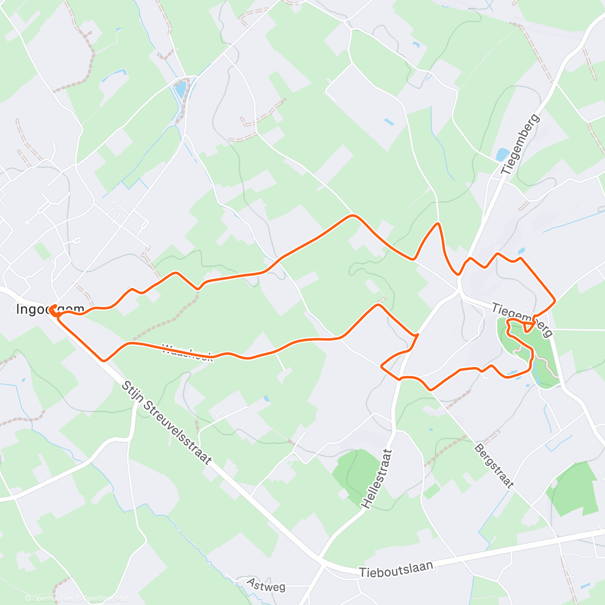 Map of the activity, Stijn Streuvelswandelroete