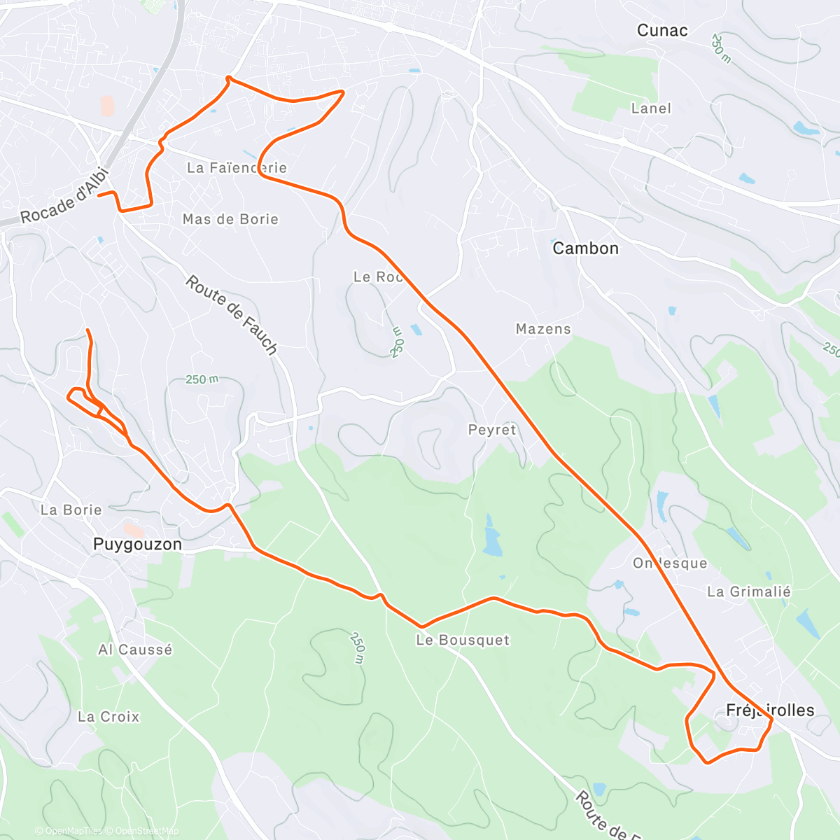 Map of the activity, Sous 42mm de section