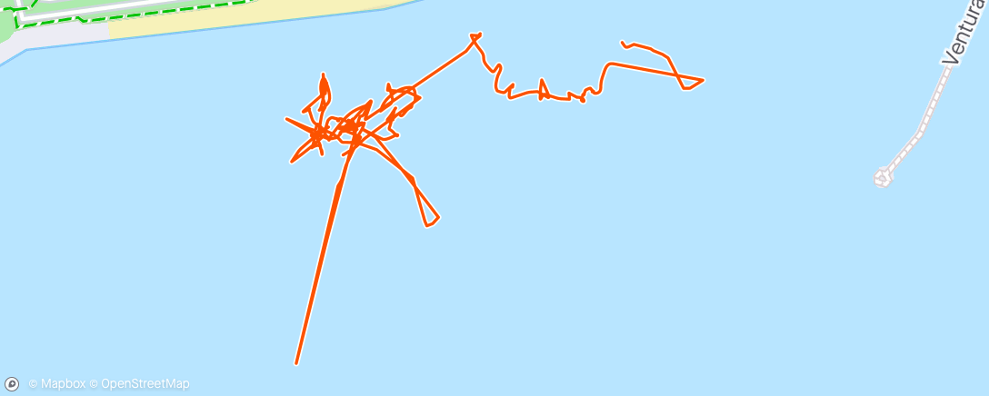 Map of the activity, Afternoon Surfing