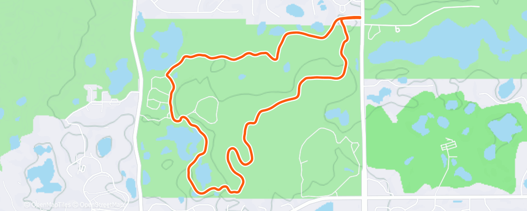 Map of the activity, Afternoon Nordic Ski