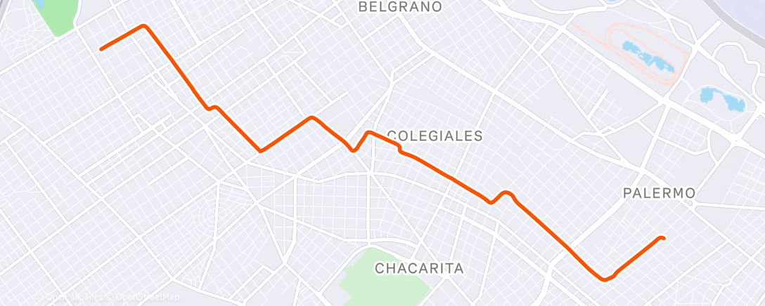 Карта физической активности (Vuelta ciclista por la tarde)