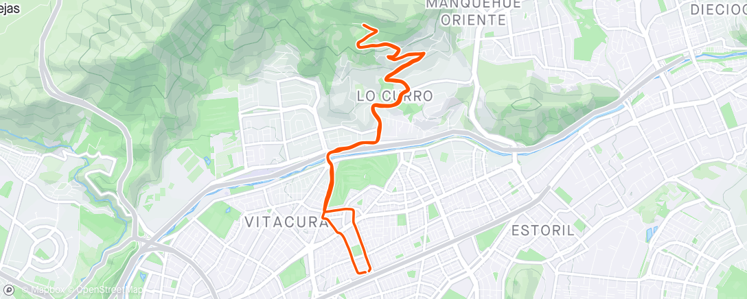 Map of the activity, Vía Roja