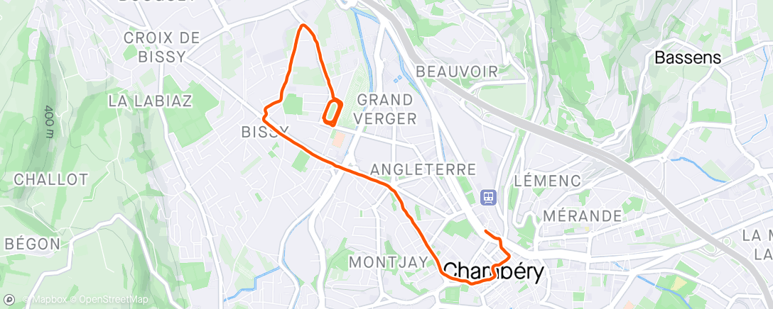 Map of the activity, Morning Run