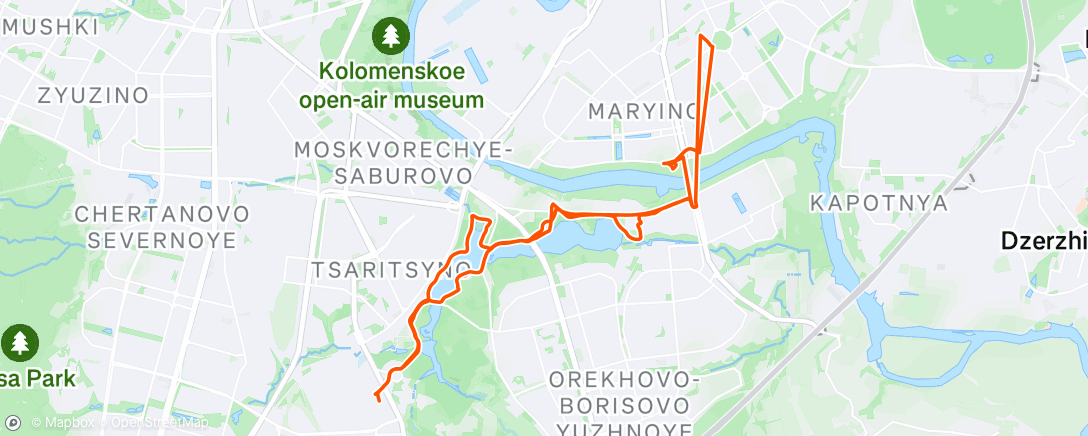 Map of the activity, Afternoon Ride