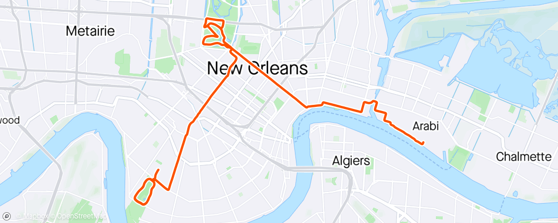 Map of the activity, Early morning ride