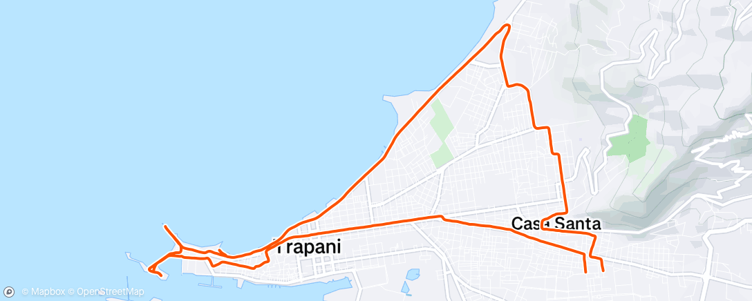 Map of the activity, Corsa mattutina