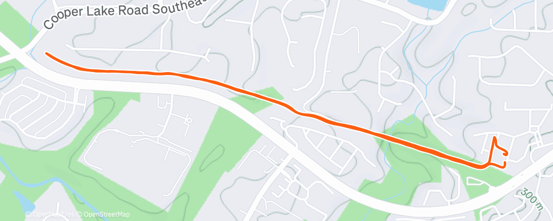 Map of the activity, Afternoon Walk