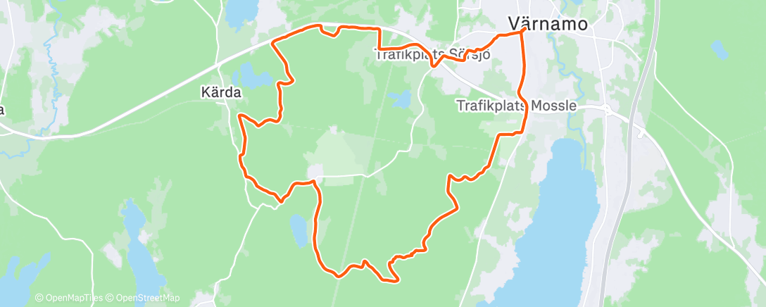 Map of the activity, Afternoon Mountain Bike Ride