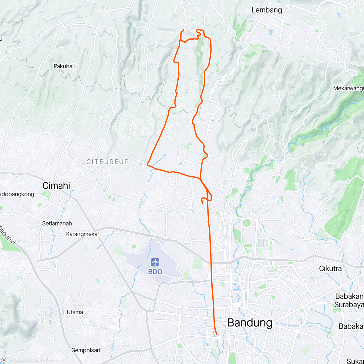 Map of the activity, Ciwaruga