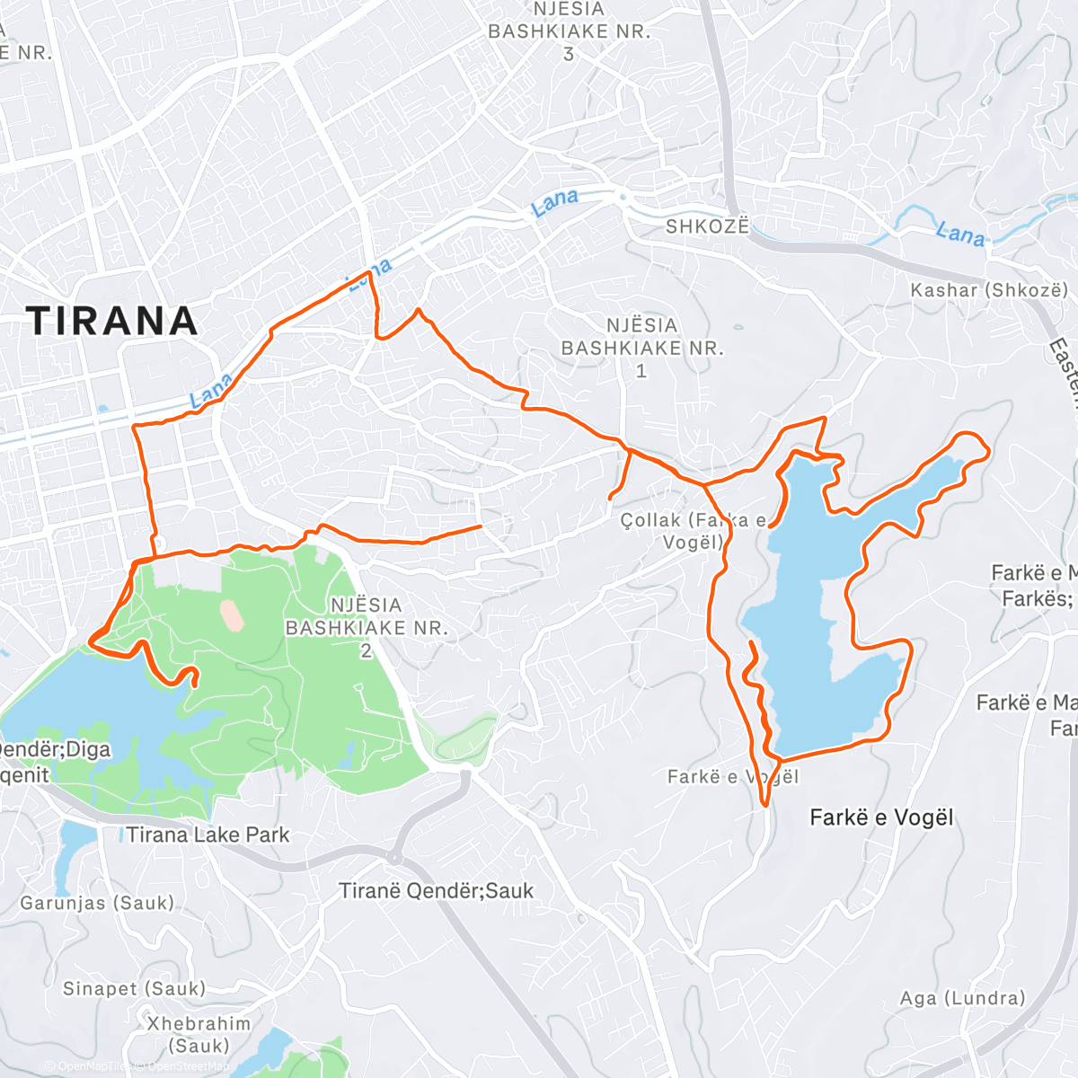 Map of the activity, Полуденный забег