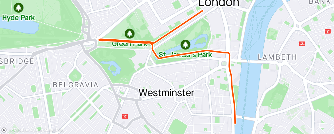 Mappa dell'attività Zwift - Broken Tempo in London