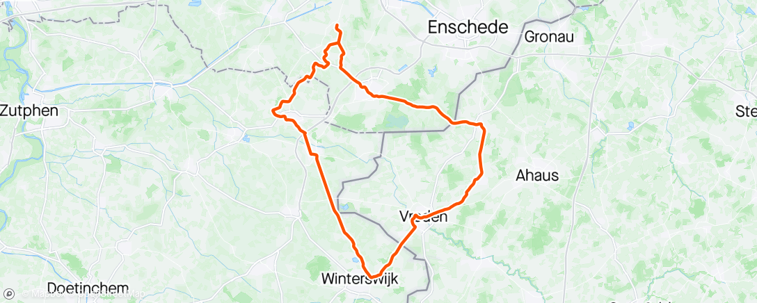 Map of the activity, Bij Buurse en Huppel de grens over