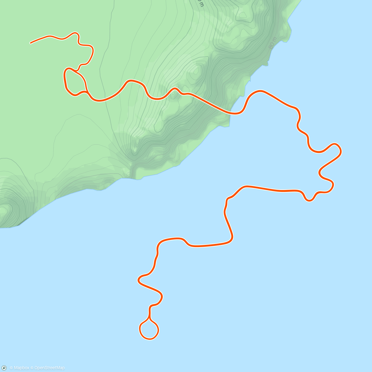 Map of the activity, Zwift - Brisk Burn in Watopia