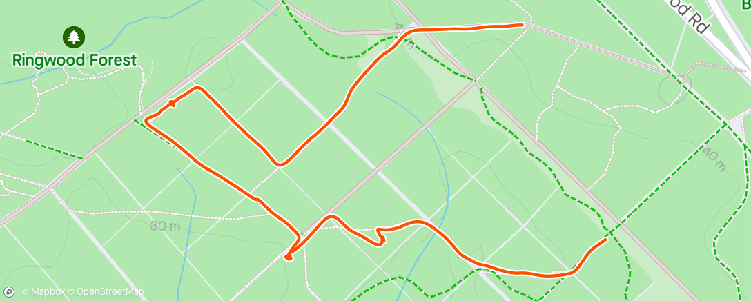 Map of the activity, Fitness trail jog.