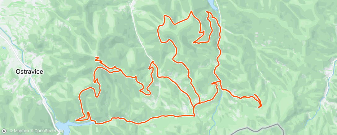 Map of the activity, Beskydy,  Bebek, Visalaje, Lysa, Sance, Visalaje, Travny, Bebek, 