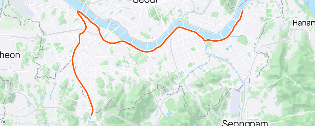 Mapa de la actividad (Evening Ride)