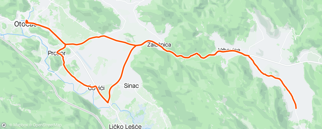 Map of the activity, Gornje Vrhovine