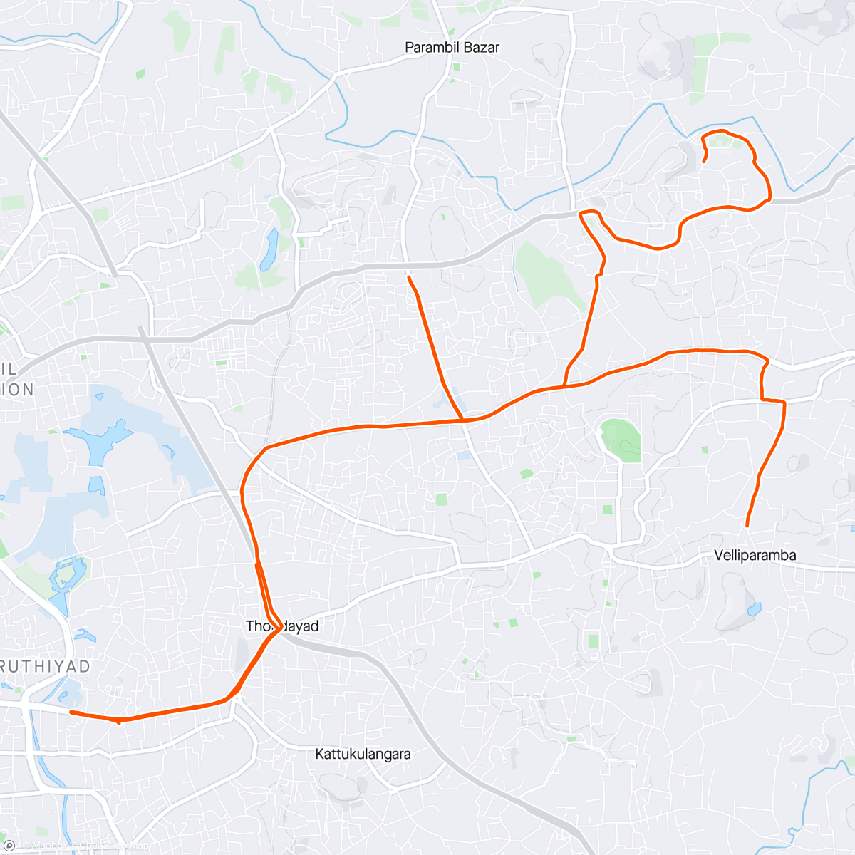 Map of the activity, Mrng Ride
