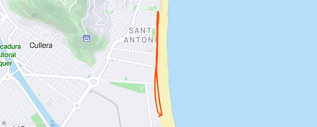 Map of the activity, 3 Sector 🏊🚴🏃 Cullera