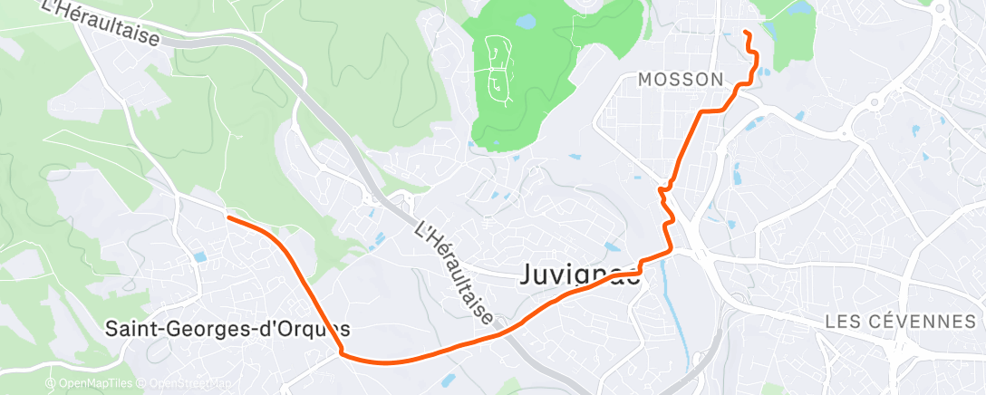 Map of the activity, Vélo Taf aller 🚴