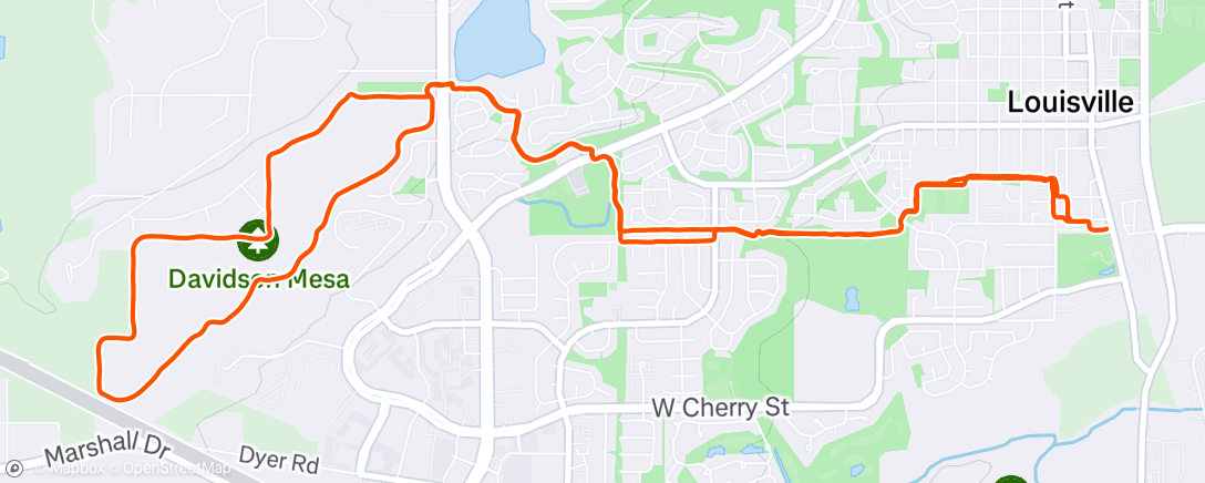 Map of the activity, Morning Run