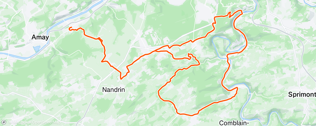 Map of the activity, Sortie vélo le matin