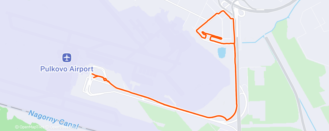 Map of the activity, Afternoon Run