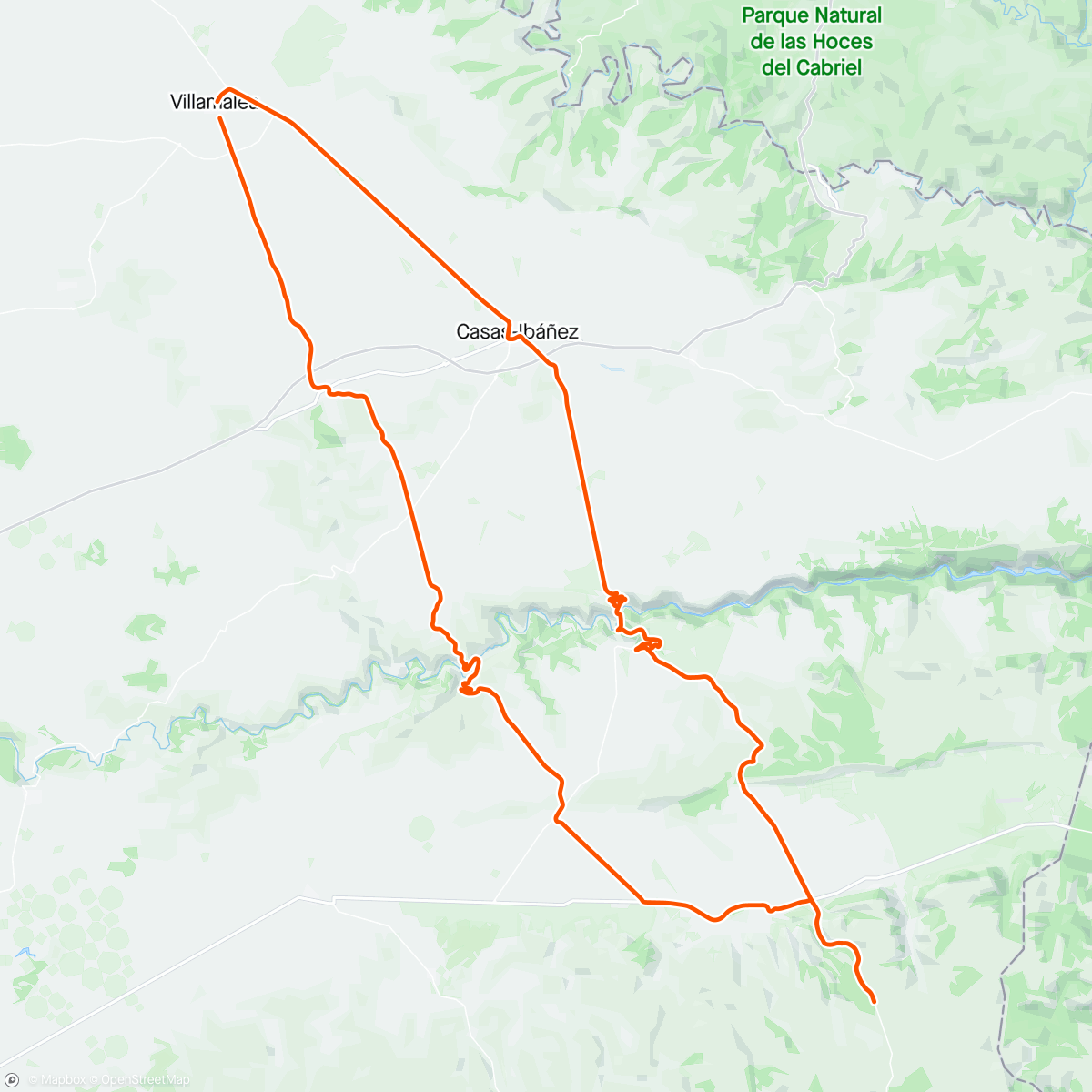 Map of the activity, El Hornillo