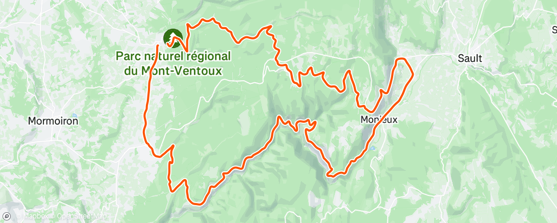 Map of the activity, Sortie vélo le matin