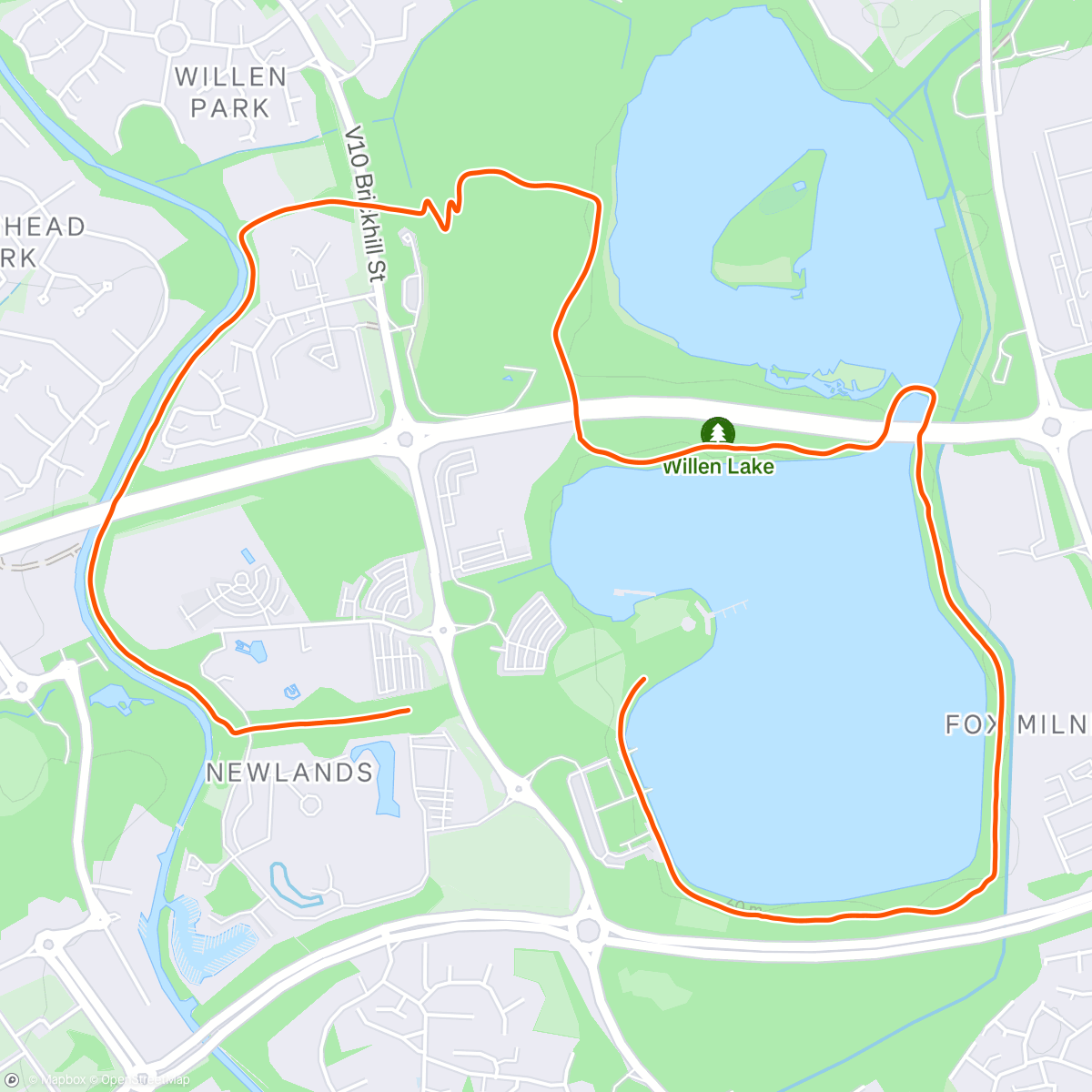 Map of the activity, Morning Run
