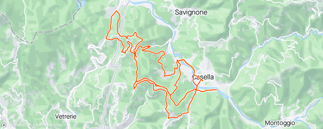 Map of the activity, Percorso GF Casella MTB