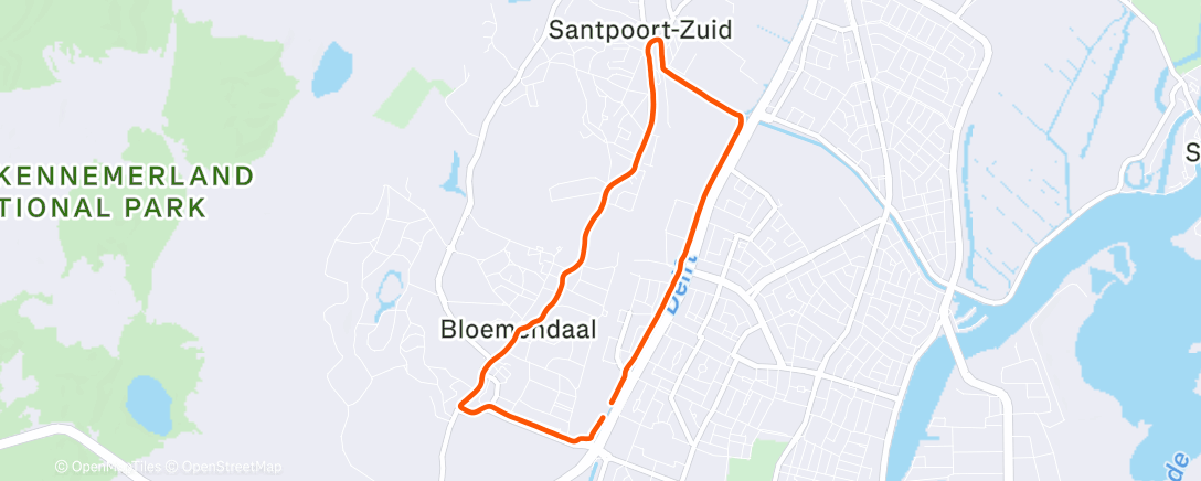 Map of the activity, Morning Run
