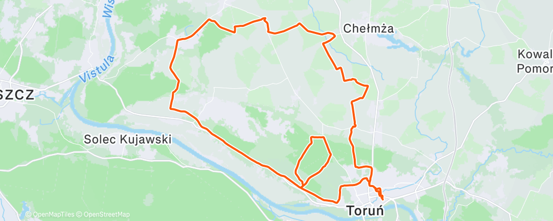 Map of the activity, Morning Ride
