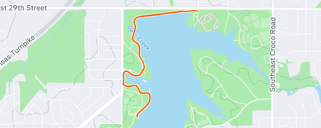 Map of the activity, Morning Run